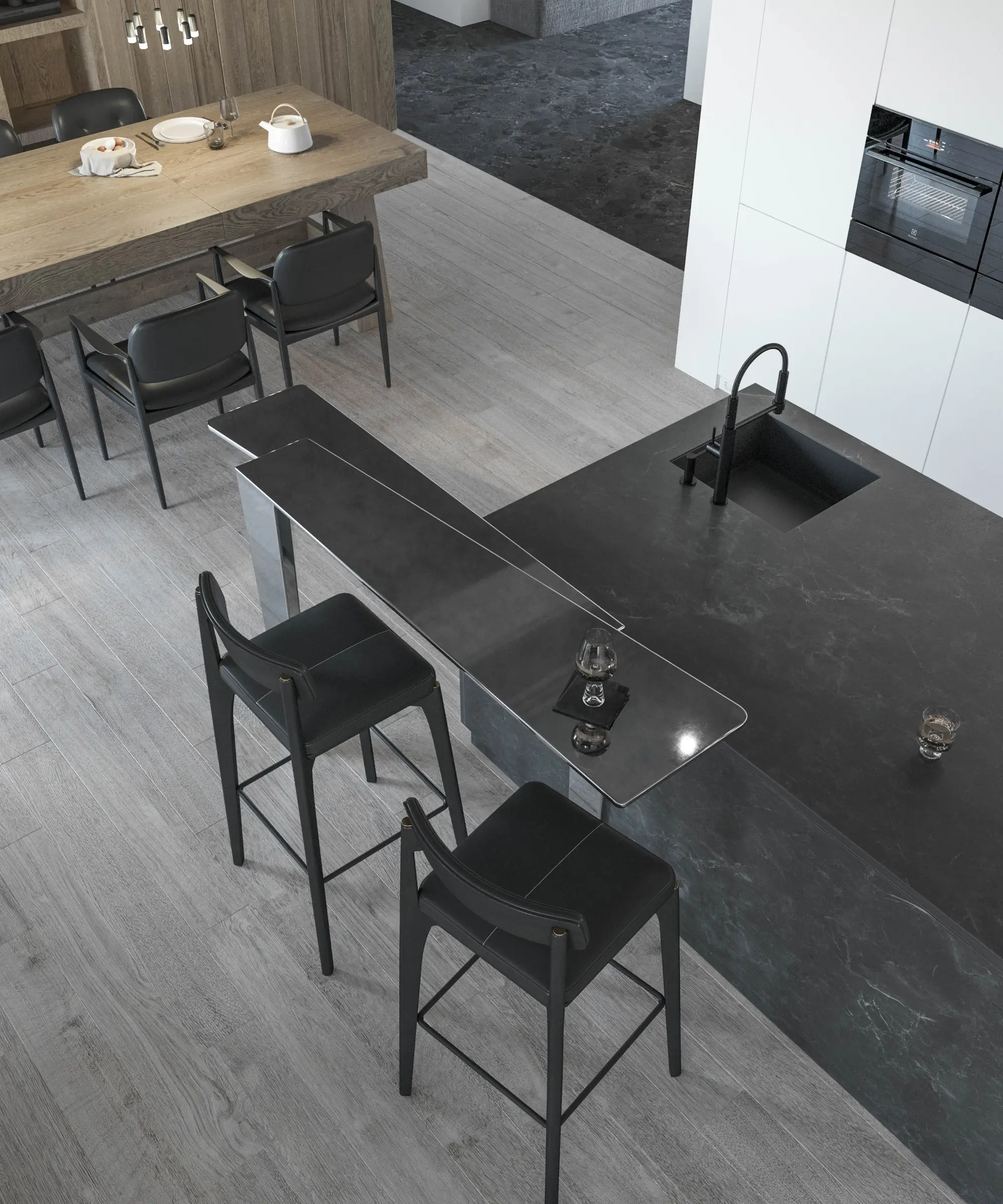 Projekt wnętrza domu w Koninie, 205 m²