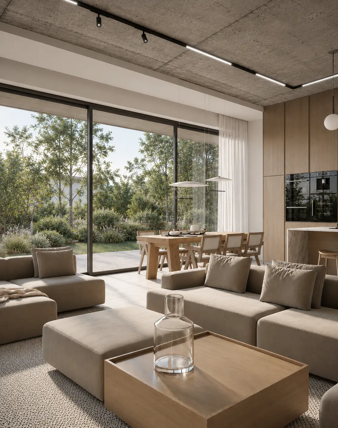 projekt wnętrza domu 280 m2 salon Koszalin